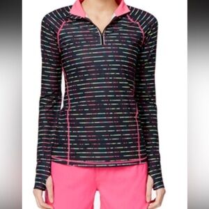 Ideology Black Utility Jacket with Pink Trim and Multicolor Stripe Detail